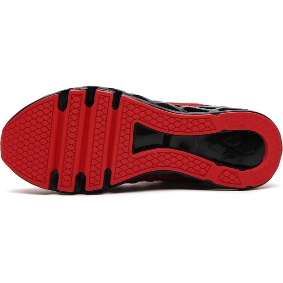 Women's Red Walking Running Tennis Non Slip Athletic Sneakers Shoes - Picture 3 of 5